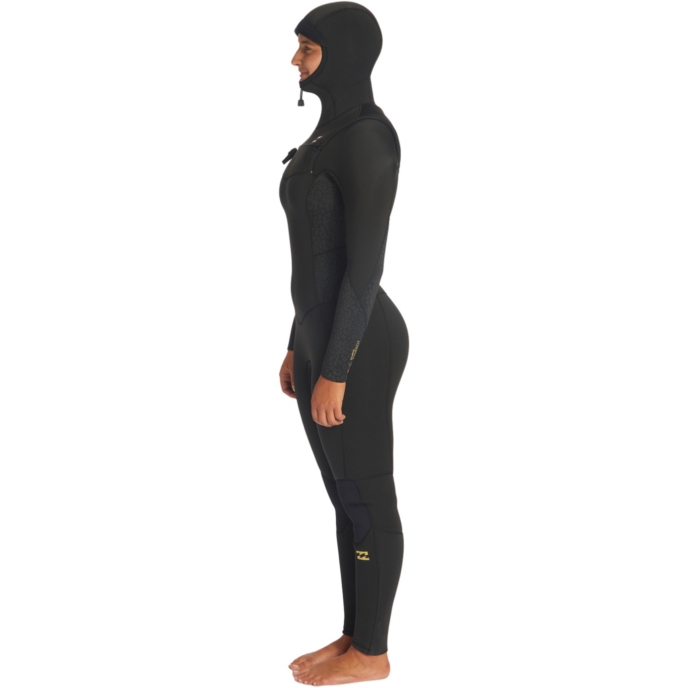 Billabong Womens Synergy 5/4mm Chest Zip Hooded Wetsuit ABJW200100 - Wild Black
